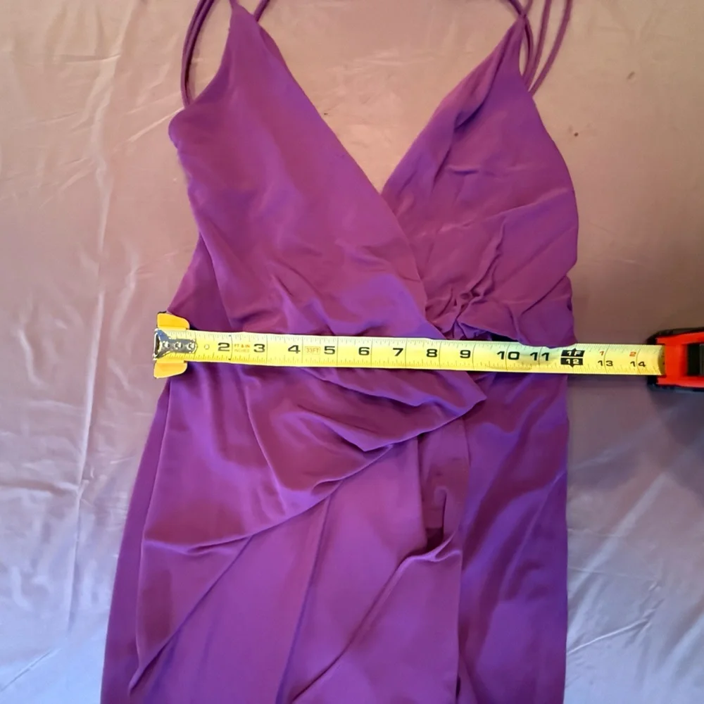 Haute Hippie Purple Kaitlin Drape Front Dress Size XS MSRP $395 - Picture 6 of 8